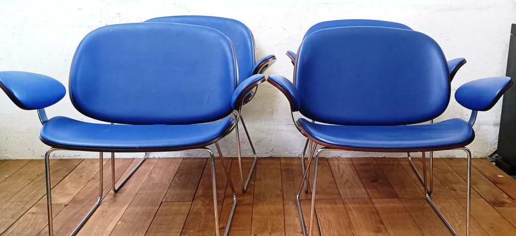 Fauteuil blob bleus designer Marco Maran éditions Parri