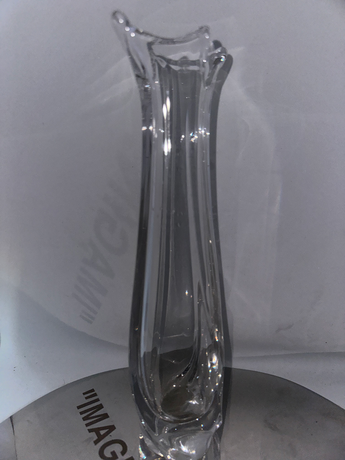Soliflore en cristal Daum signé