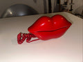 Téléphone fixe vintage Hot Red Lips. -1980.
