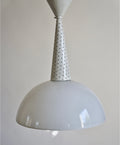 Lustre En Metal Perforés Par Holophane Vers 1950