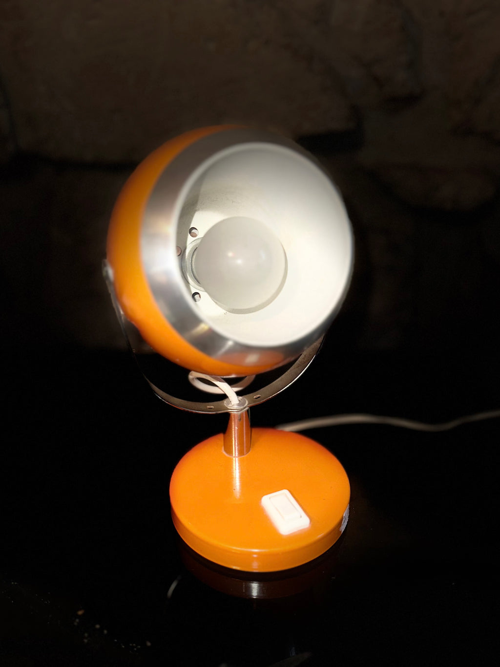 Lampe de table vintage Eye Ball, Space Age, Yougoslavie, années 70