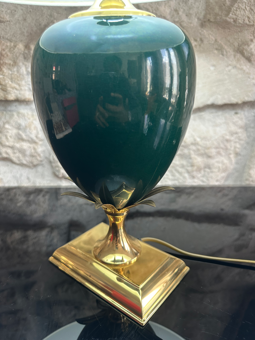 Lampe ananas signé LE DAUPHIN  vintage