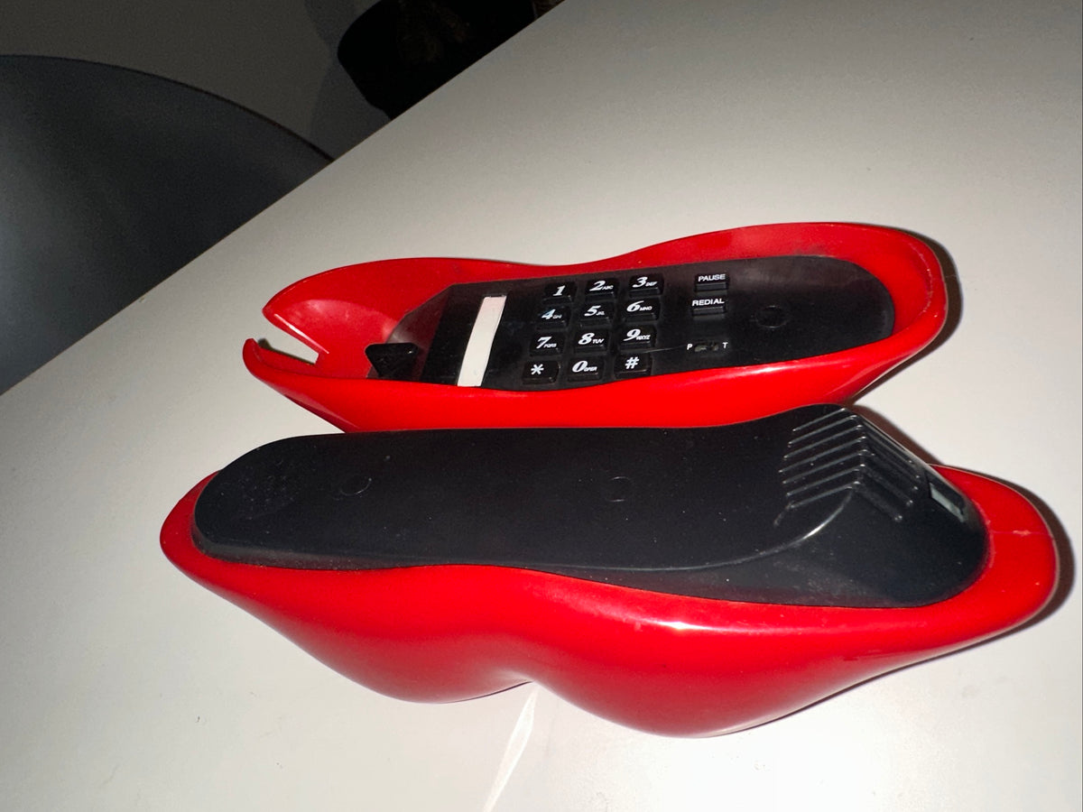Téléphone fixe vintage Hot Red Lips. -1980.