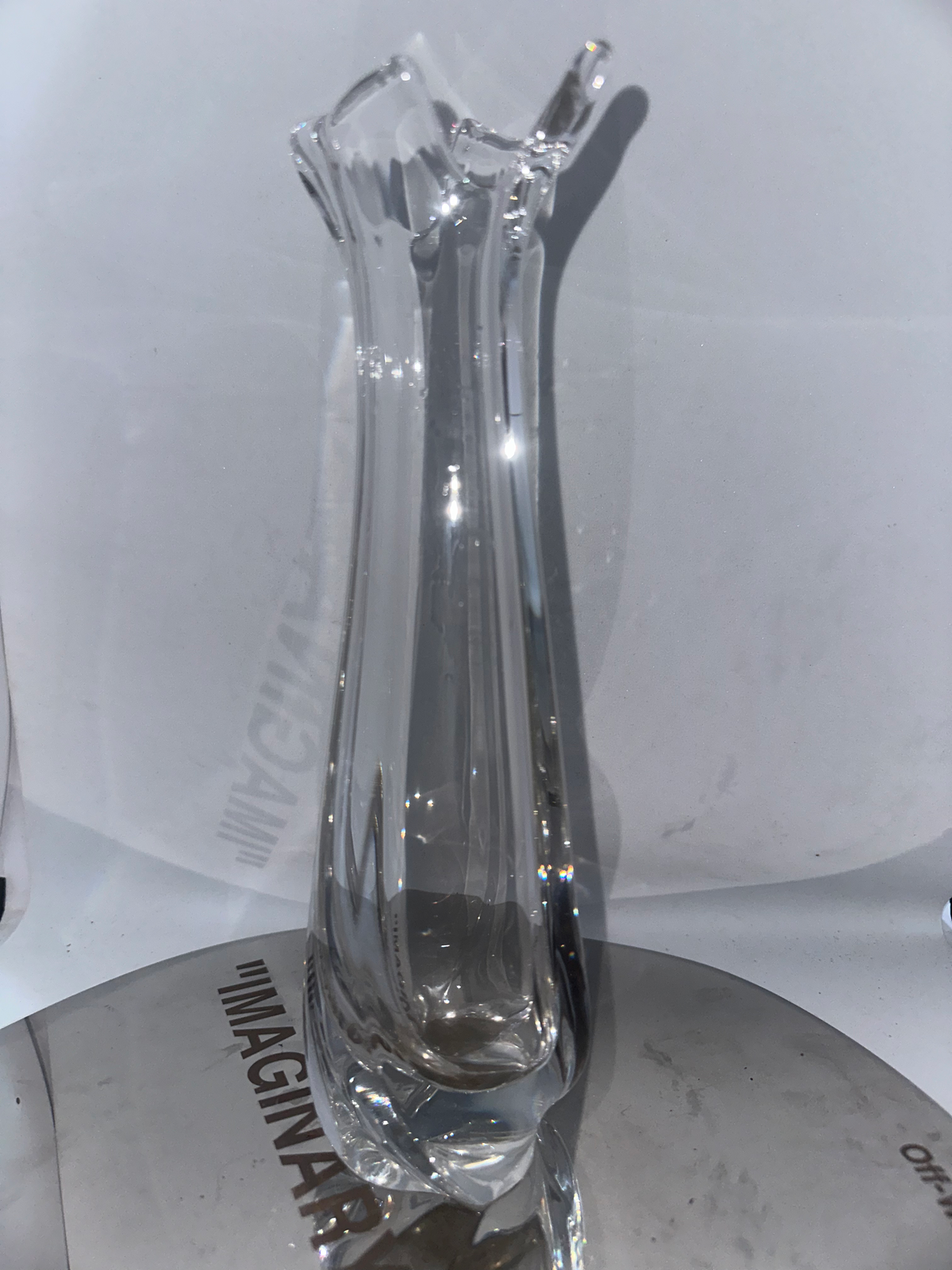 Soliflore en cristal Daum signé