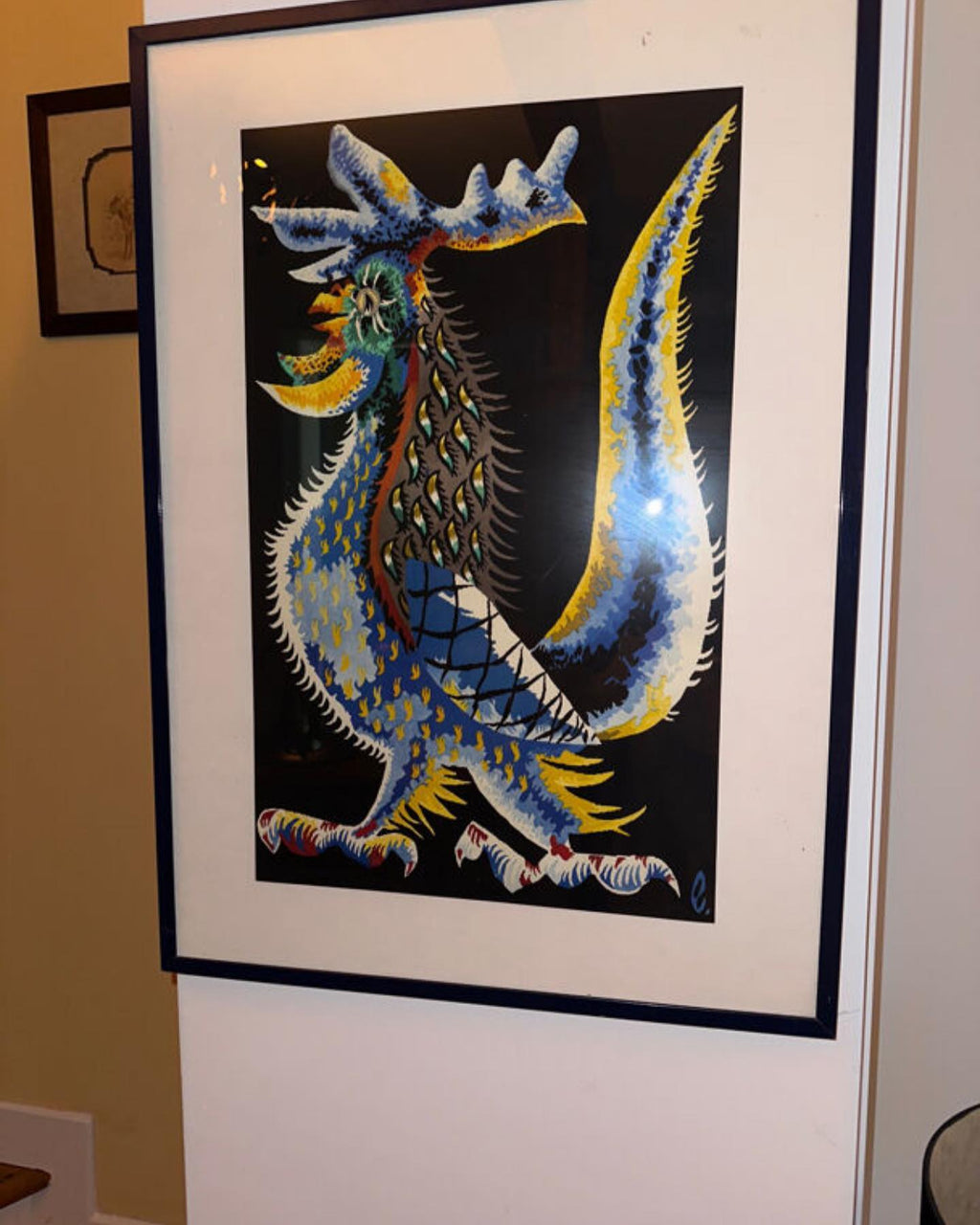 Lithographie « le coq guerrier » de Jean Lurcat 66,53 x 45,28 cm