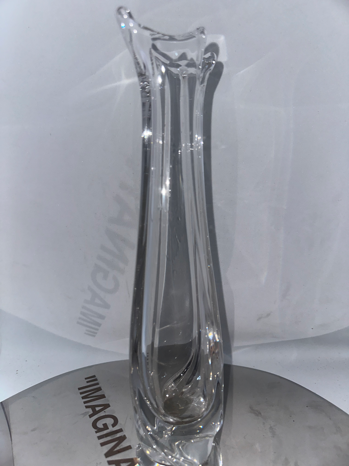Soliflore en cristal Daum signé