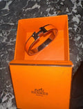 Bracelet Hermès Clic Clac H – Orange & Argent