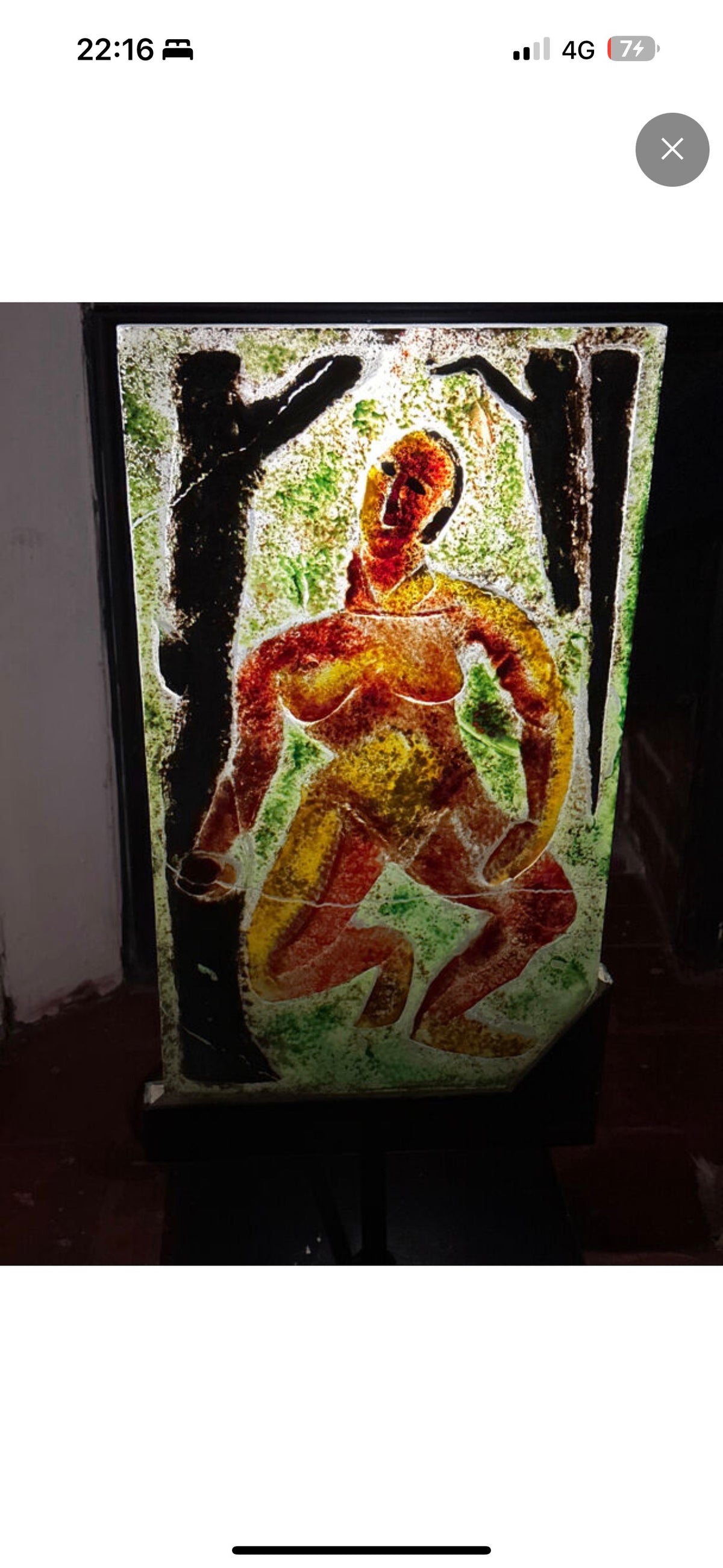 Patrick LEPAGE Plaque Pâte de verre cristal 1*7