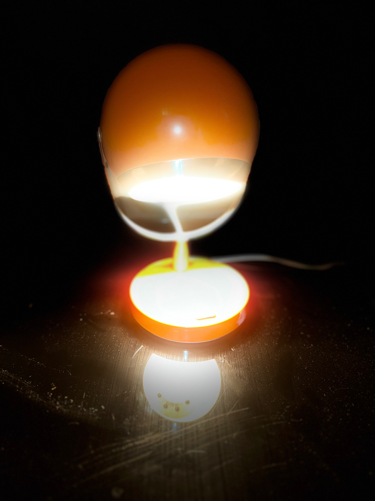 Lampe de table vintage Eye Ball, Space Age, Yougoslavie, années 70