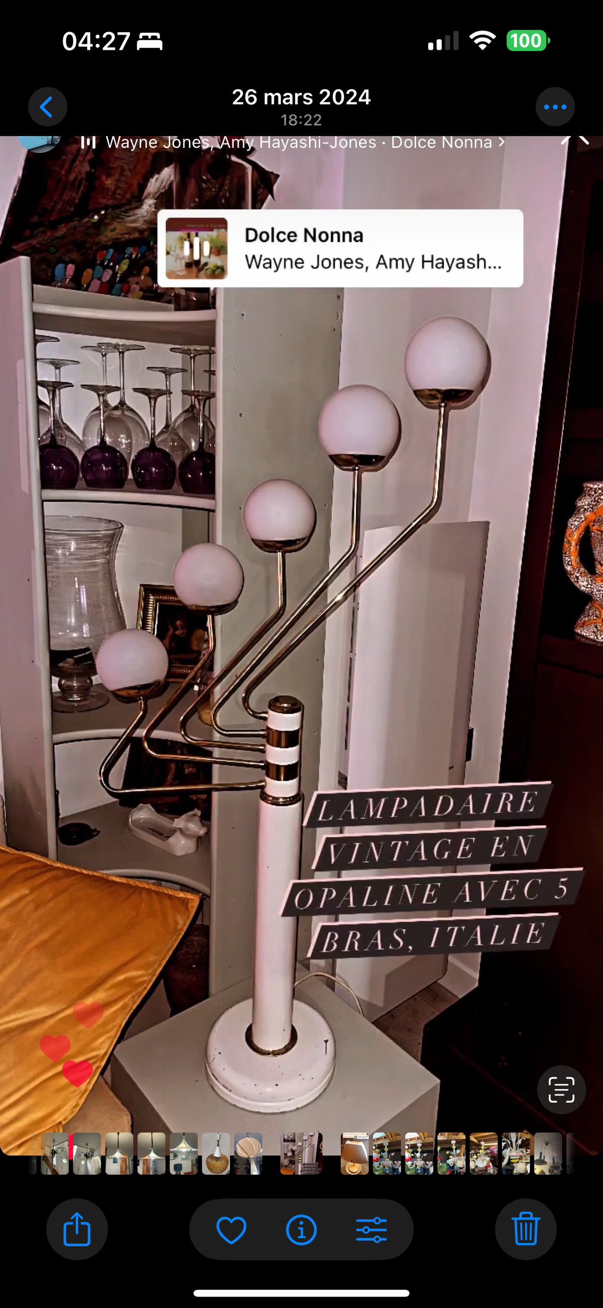 Lampadaire Spoutnik vintage Yougoslave 1970
