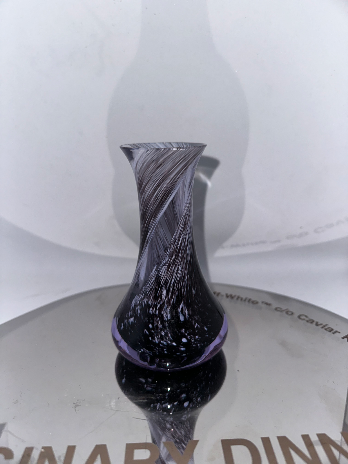 Vase Vintage en Verre de Murano Noir et Violet de Murano, 1960s