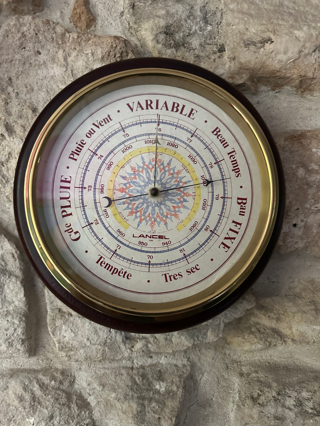 Baromètre LANCEL en acajou