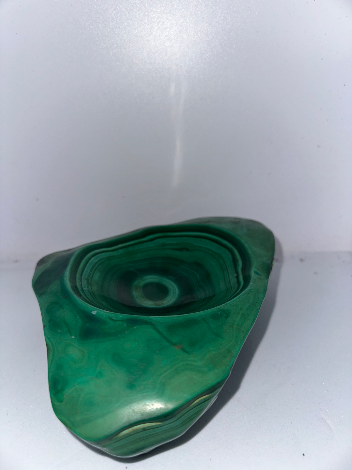Superbe paire de Cendrier en malachite vintage