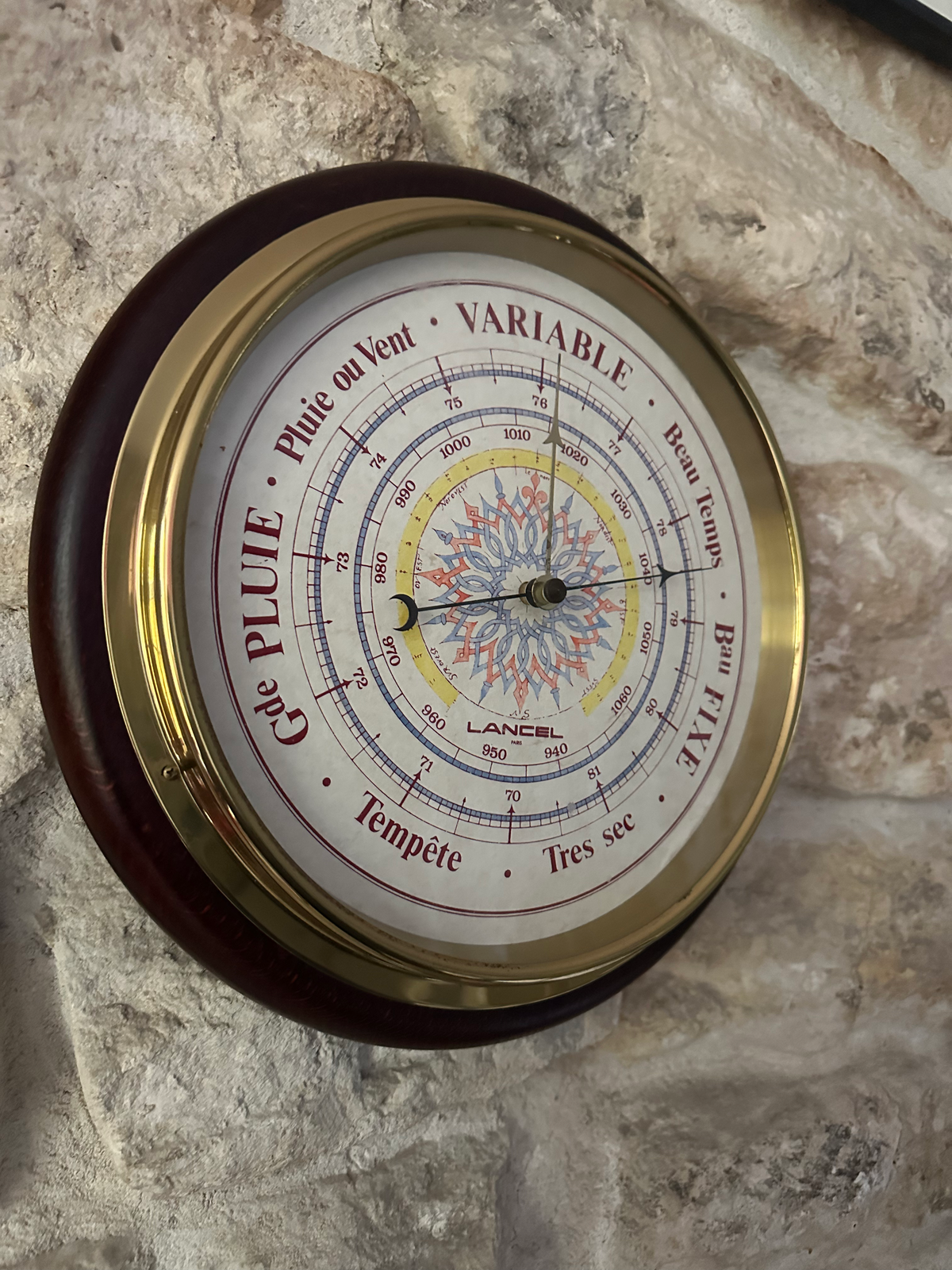 Baromètre LANCEL en acajou