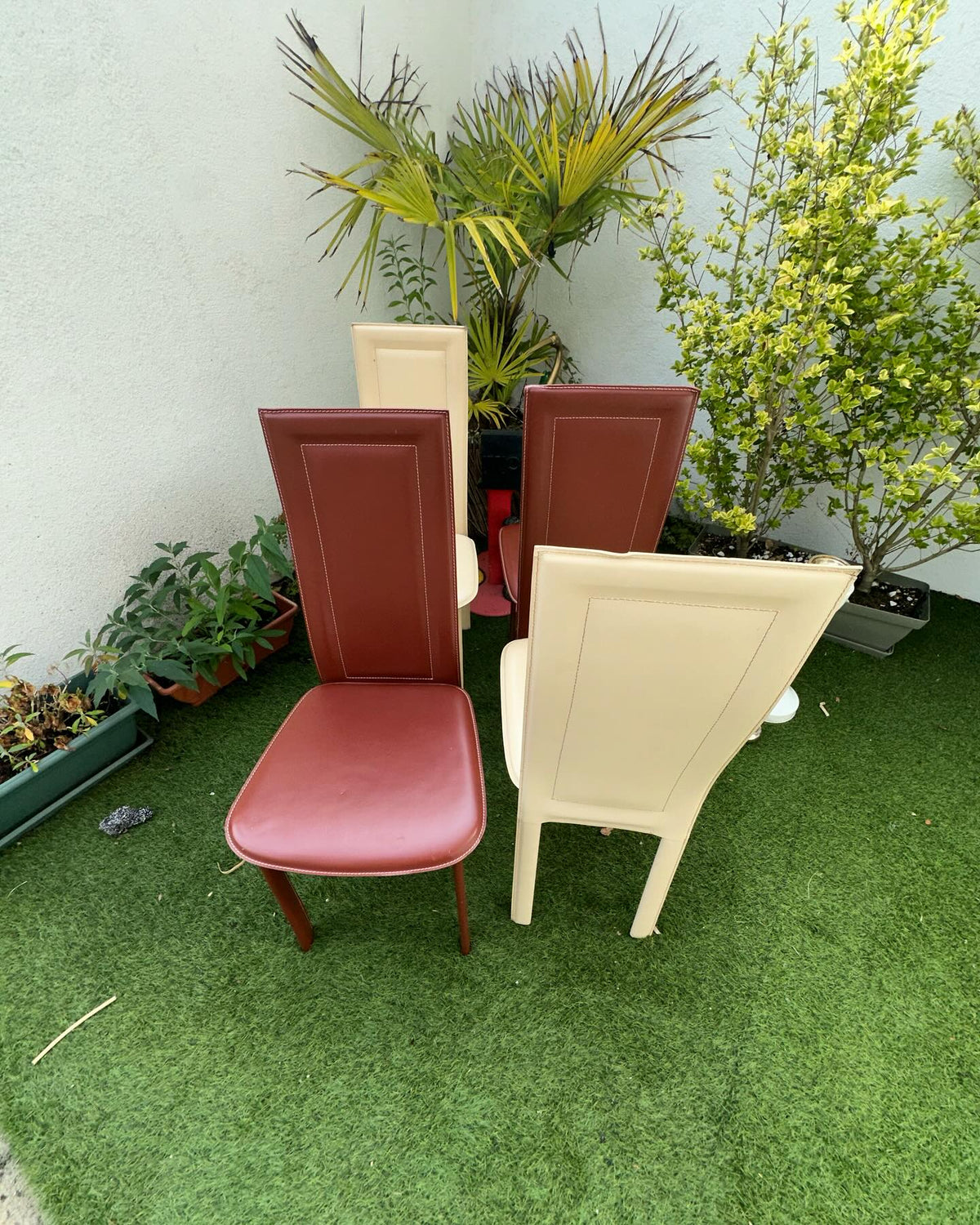 Lot de chaise en Cuir Design Italienne