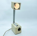 Lampe de table télescopique vintage Kreo Lite modèle NA 270, en plastique blanc