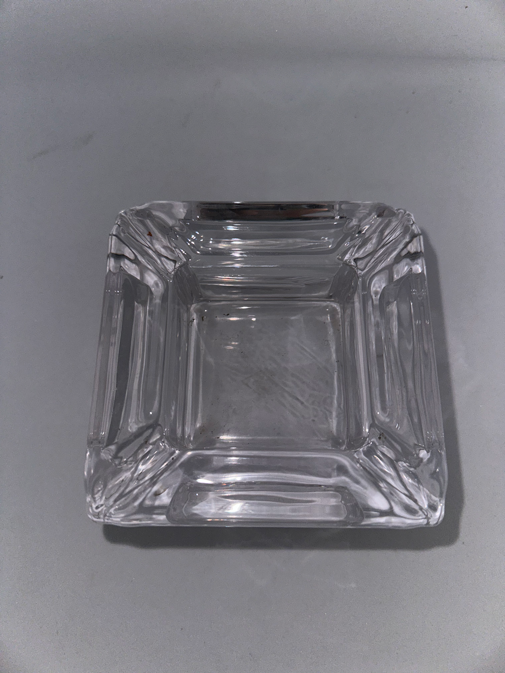 Grand Cendrier en Verre de Cristal de Art Vannes France, 1970