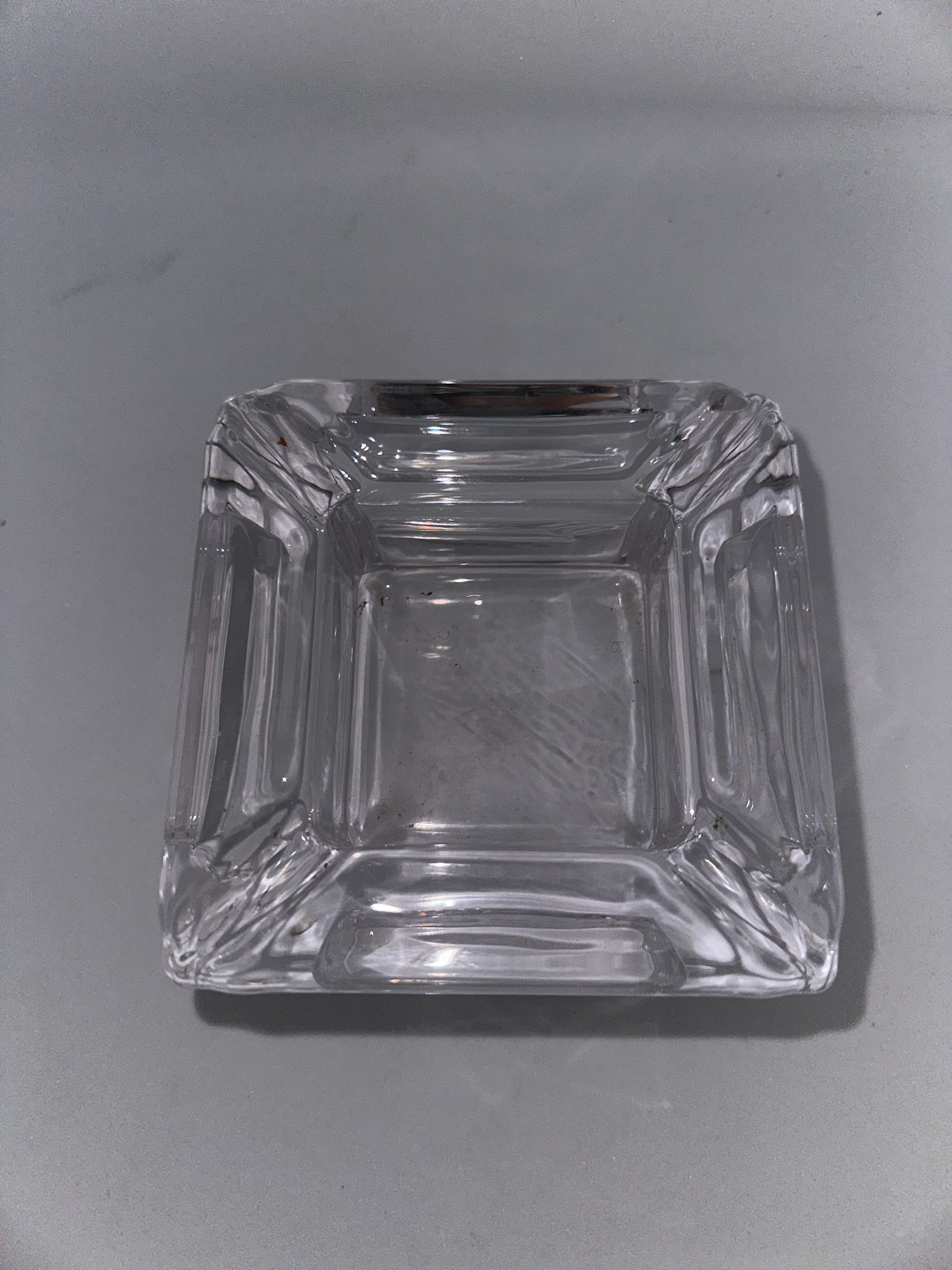 Grand Cendrier en Verre de Cristal de Art Vannes France, 1970
