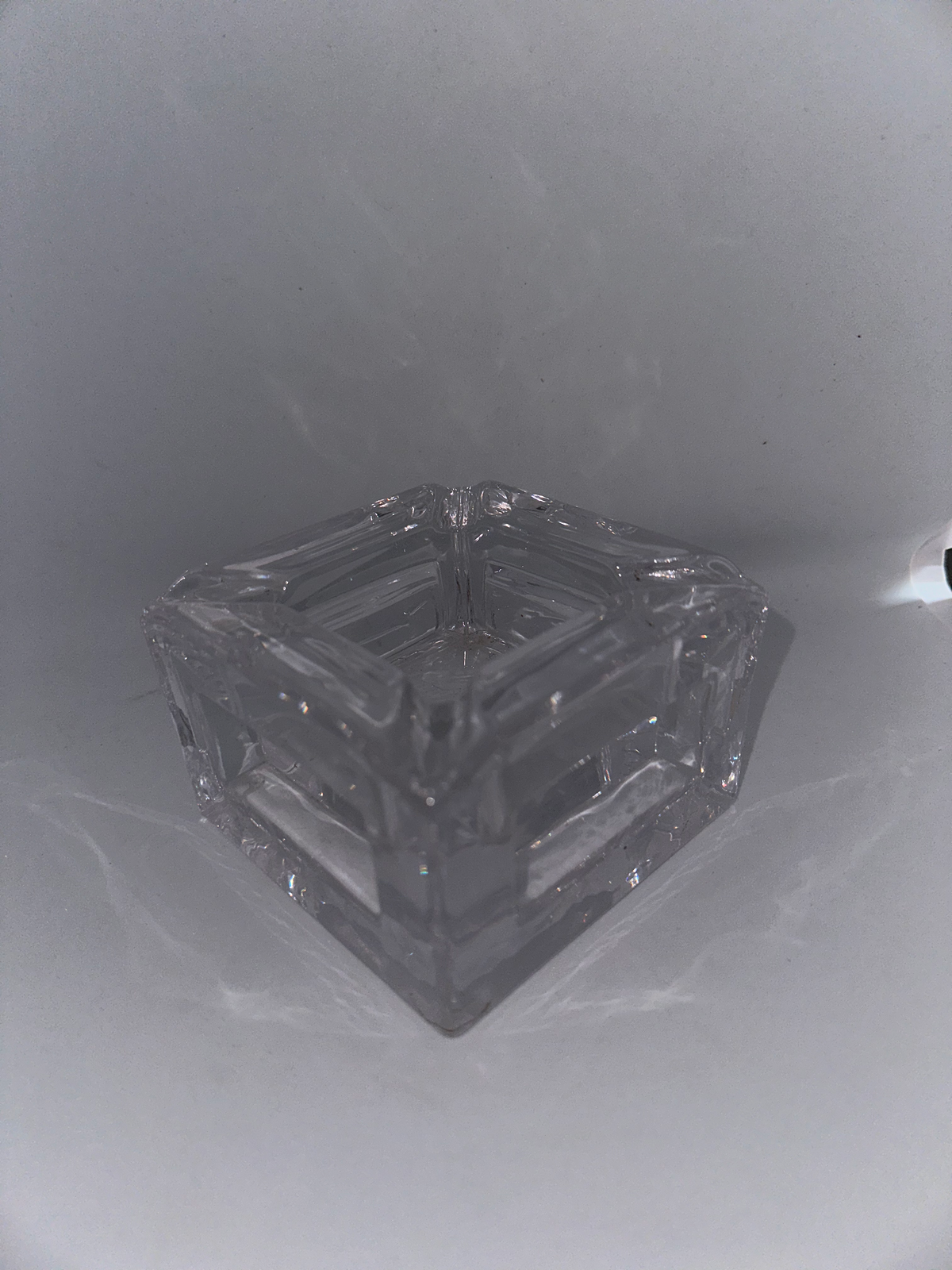 Grand Cendrier en Verre de Cristal de Art Vannes France, 1970
