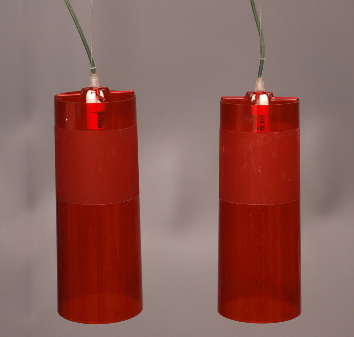 Paire de Suspension Kartell Easy rouge Design Ferruccio Laviani